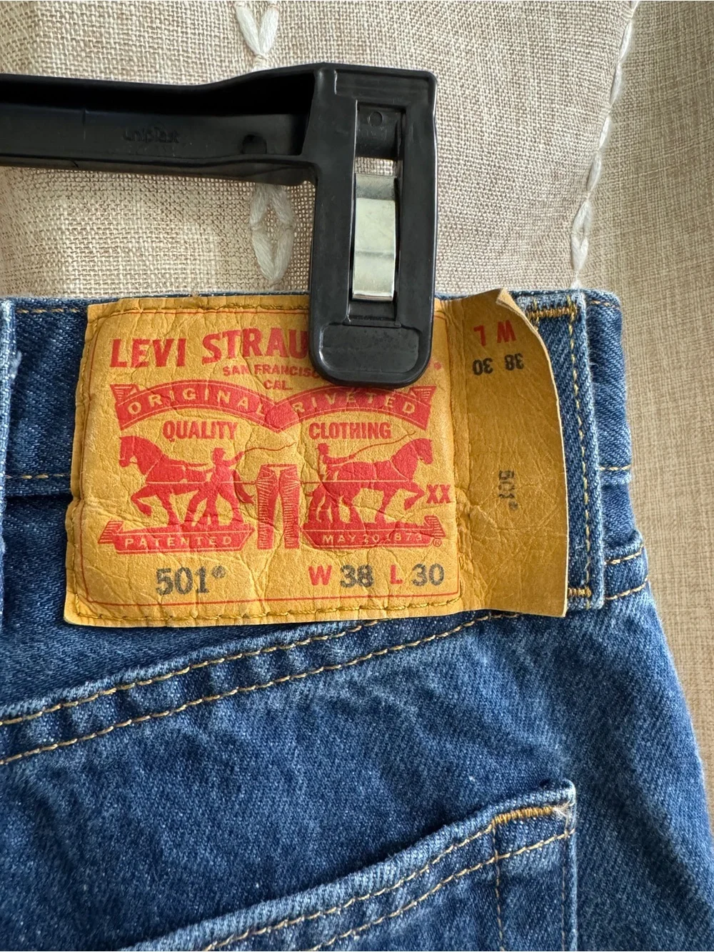 Levi's 501 Relaxed-Fit Indigo Blue Denim Jeans